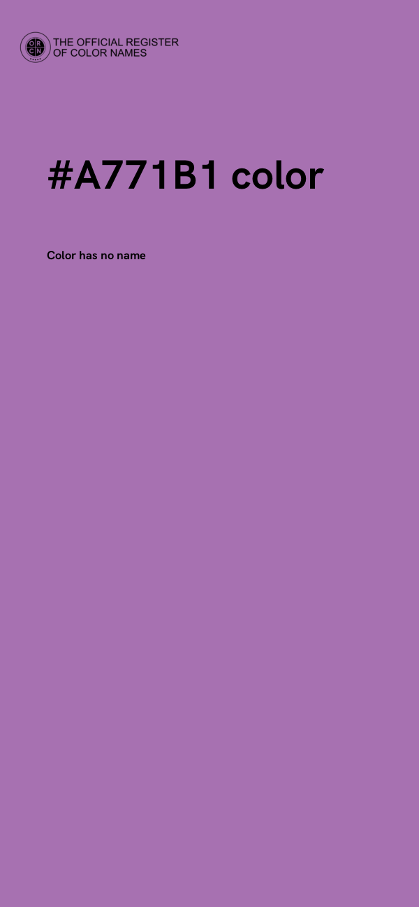 #A771B1 color image