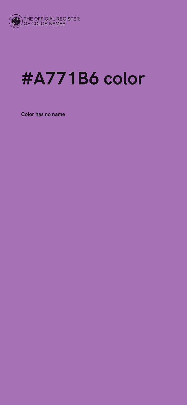 #A771B6 color image
