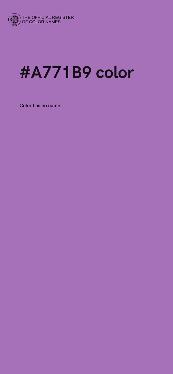 #A771B9 color image