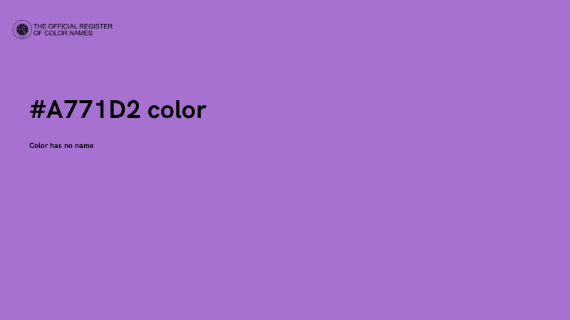 #A771D2 color image