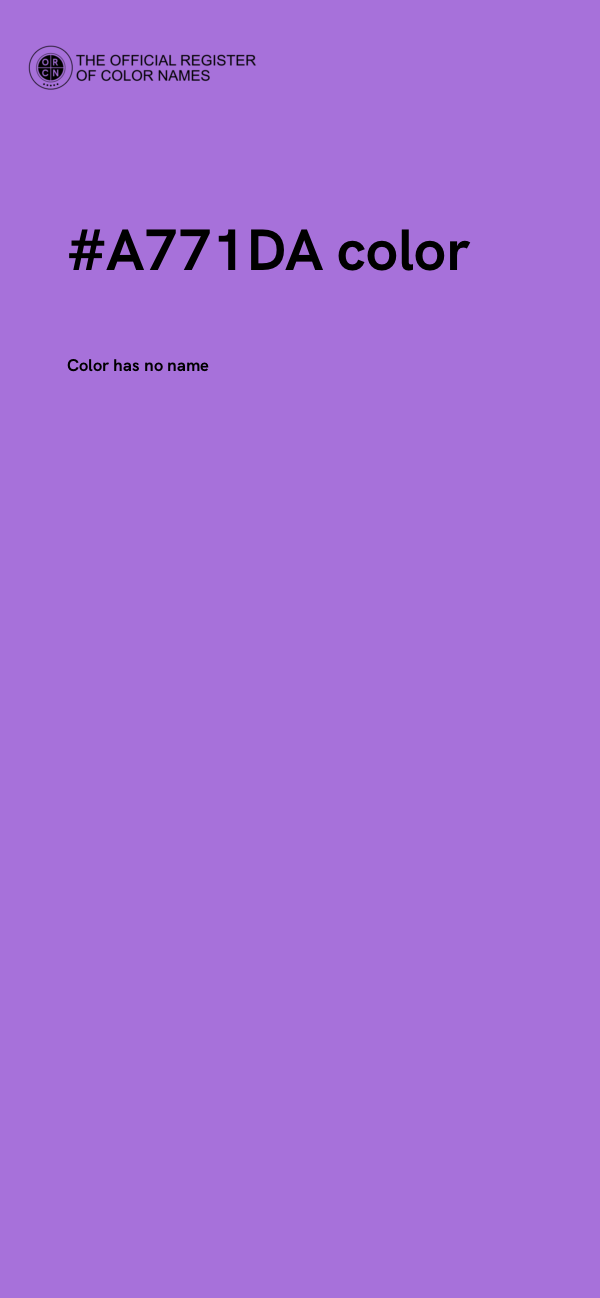 #A771DA color image