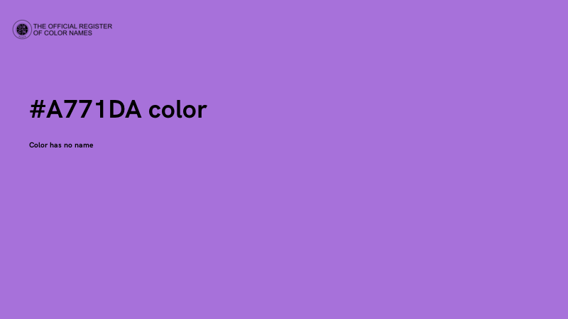 #A771DA color image