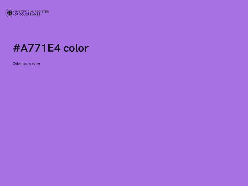 #A771E4 color image