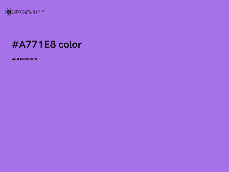 #A771E8 color image