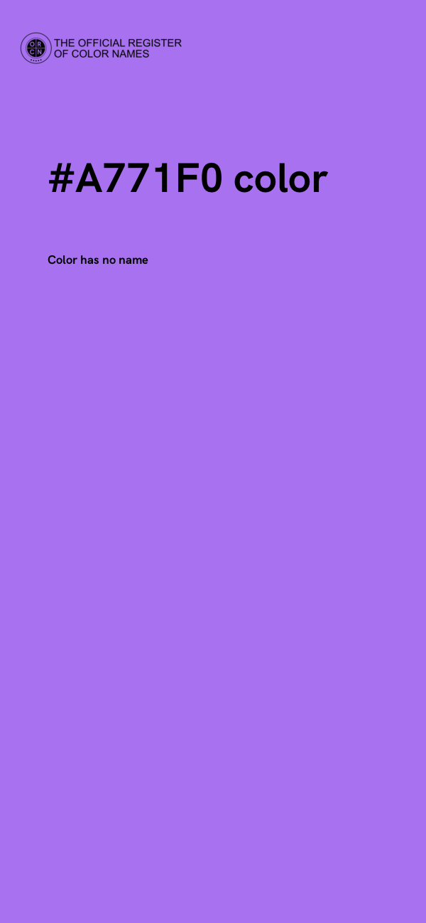 #A771F0 color image