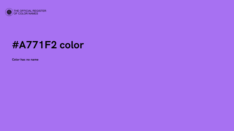 #A771F2 color image