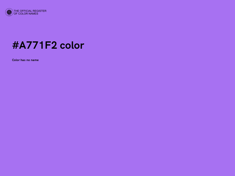 #A771F2 color image