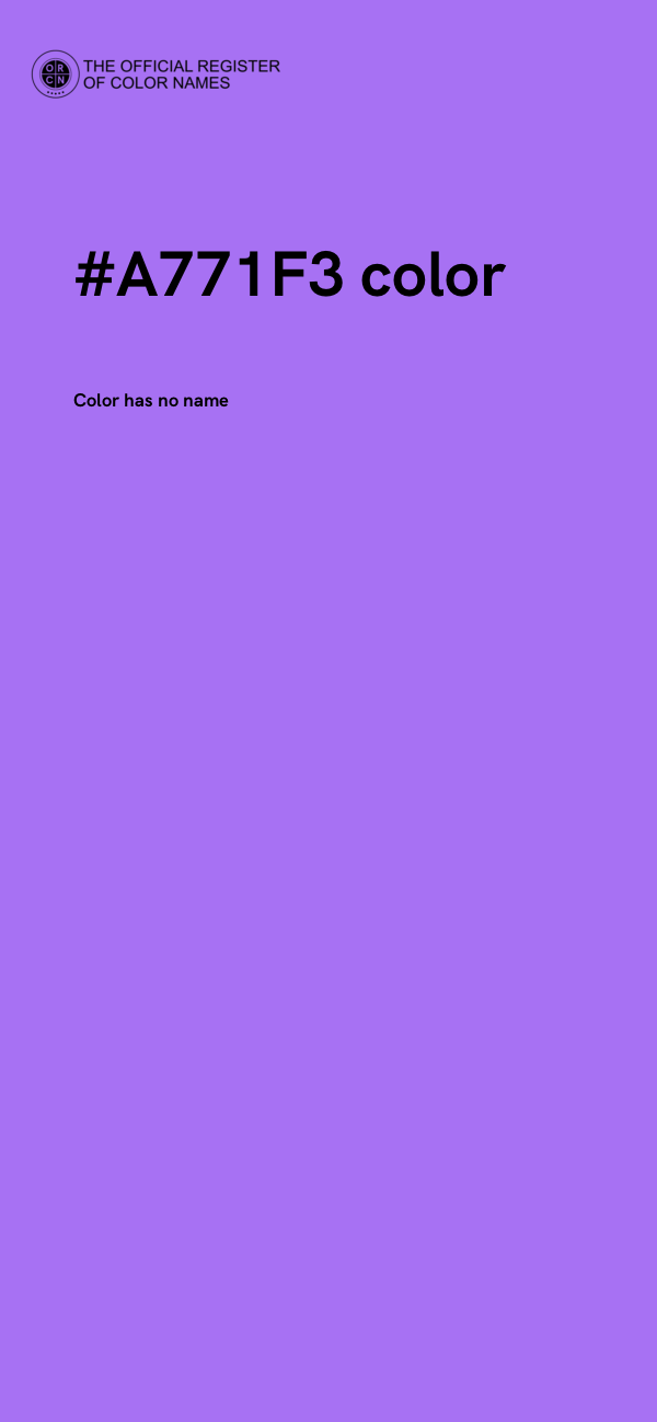 #A771F3 color image
