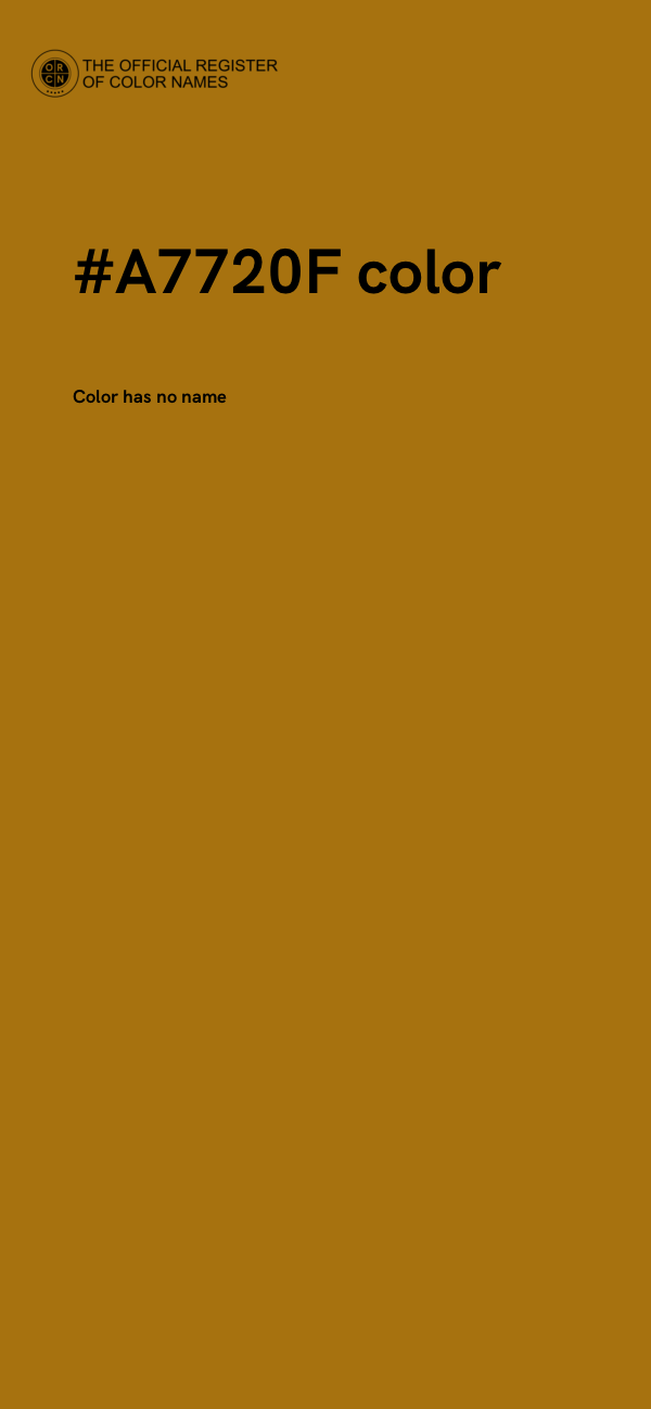 #A7720F color image