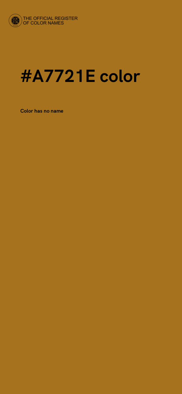 #A7721E color image