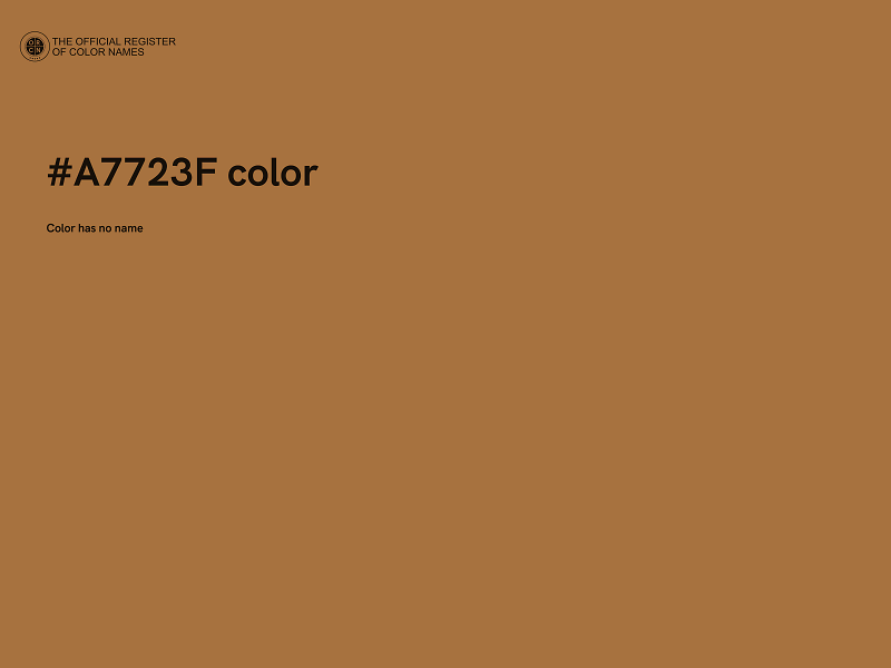 #A7723F color image