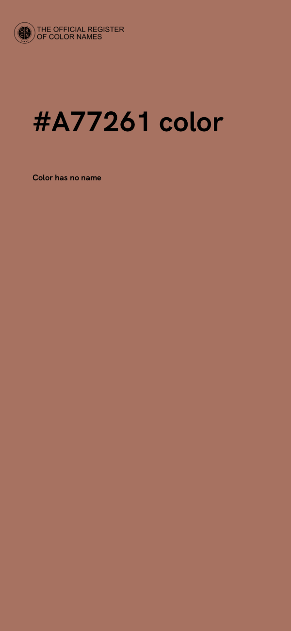 #A77261 color image