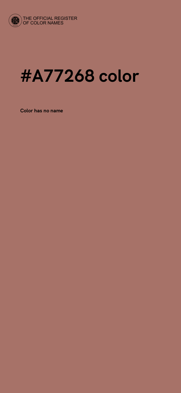#A77268 color image