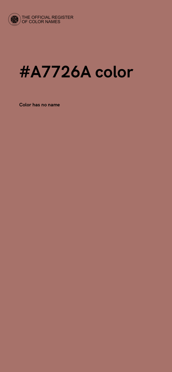 #A7726A color image