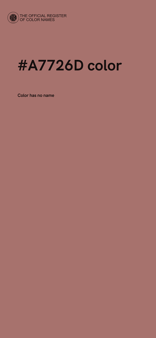 #A7726D color image