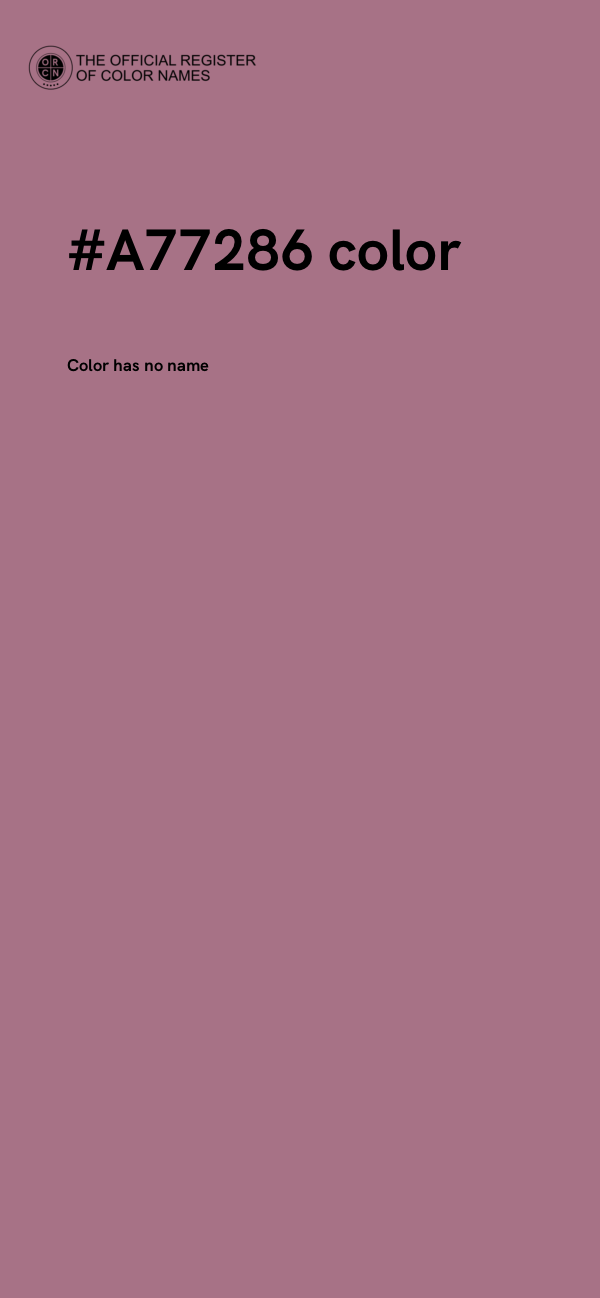 #A77286 color image