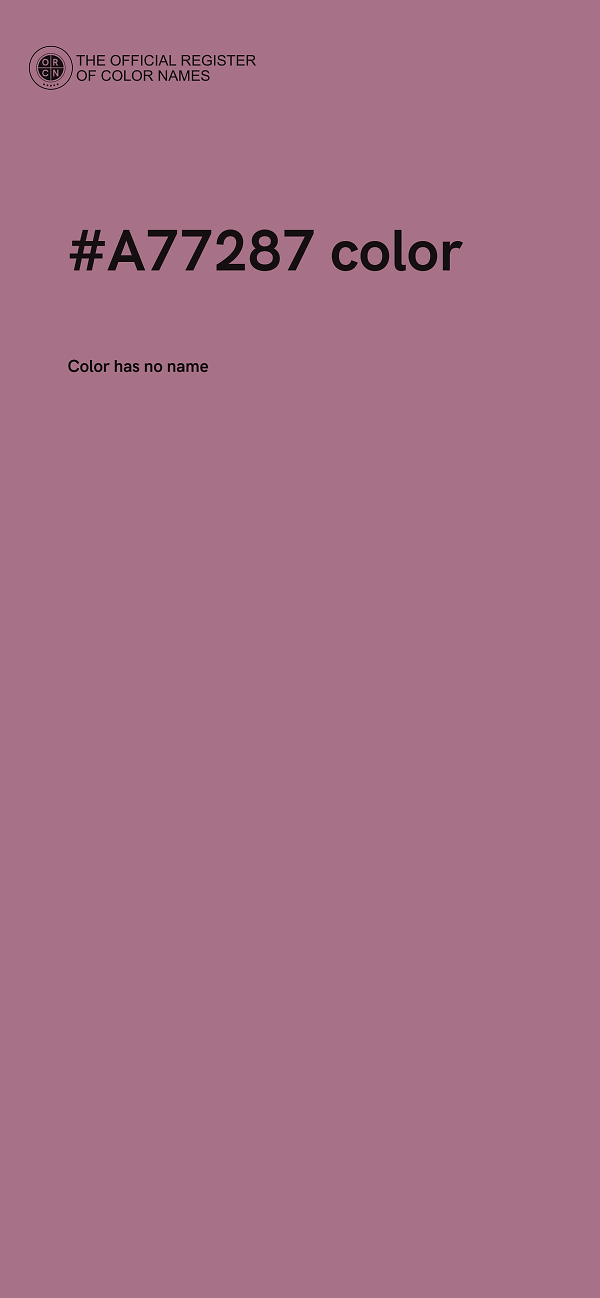 #A77287 color image