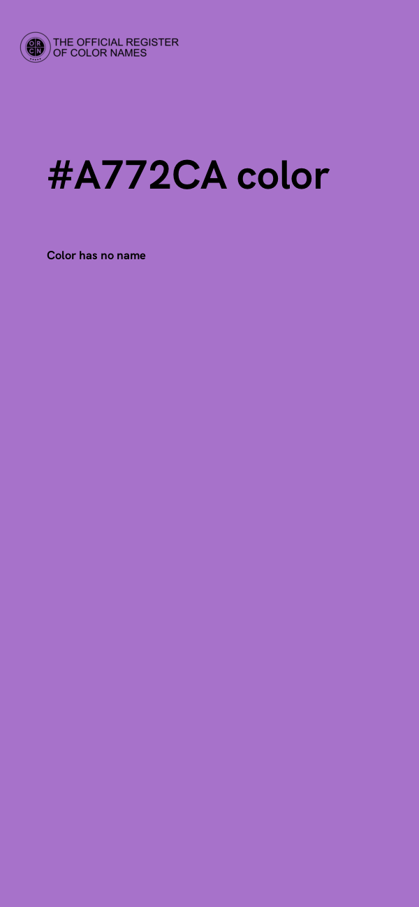 #A772CA color image