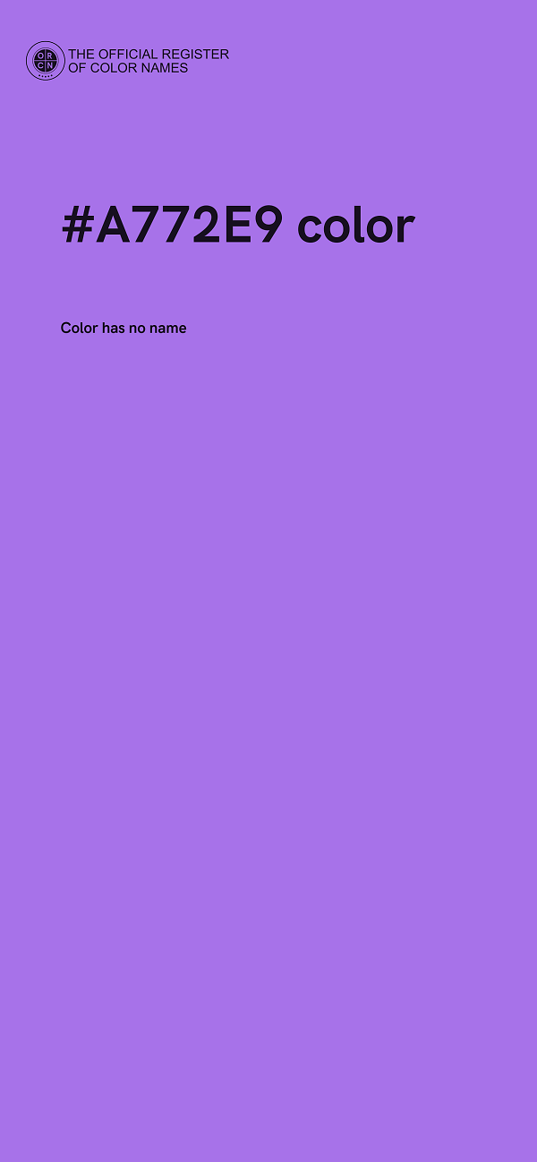 #A772E9 color image