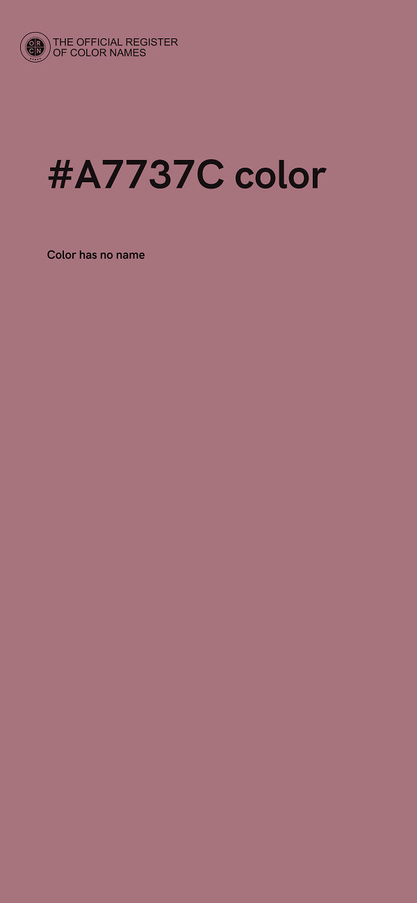 #A7737C color image