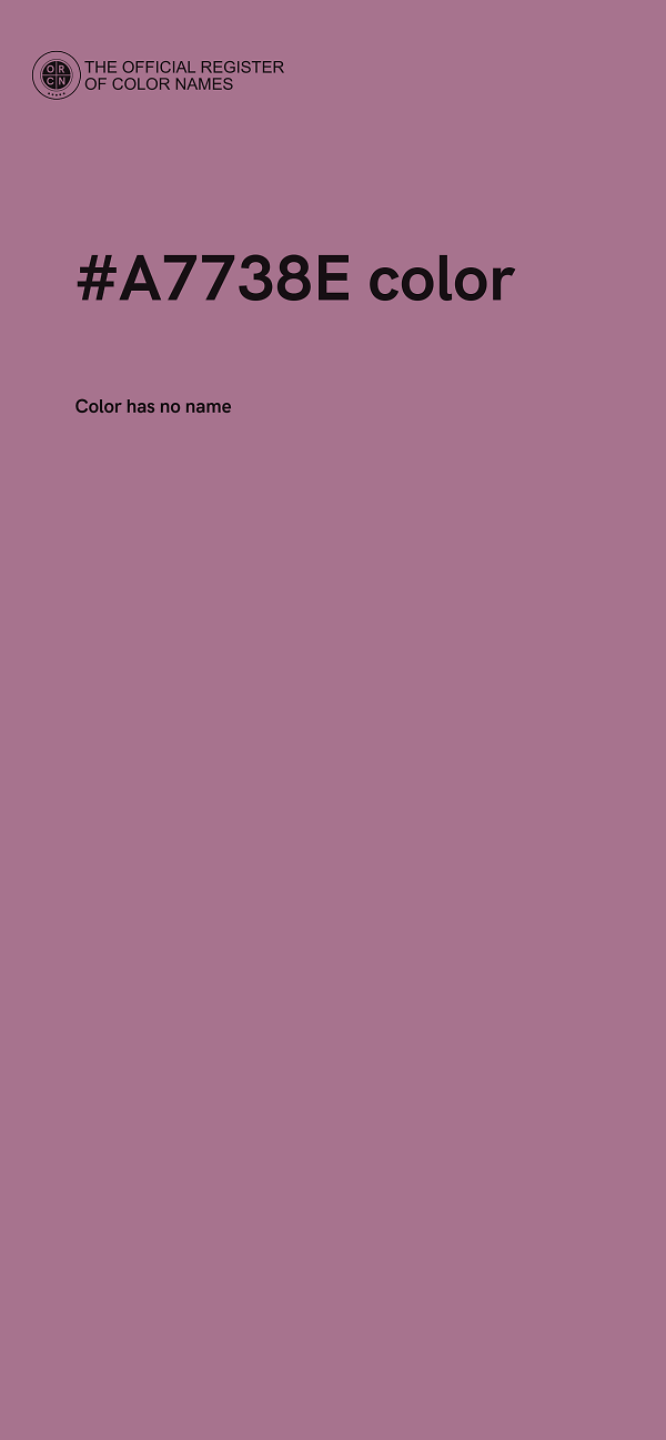 #A7738E color image