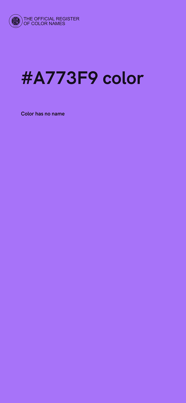 #A773F9 color image
