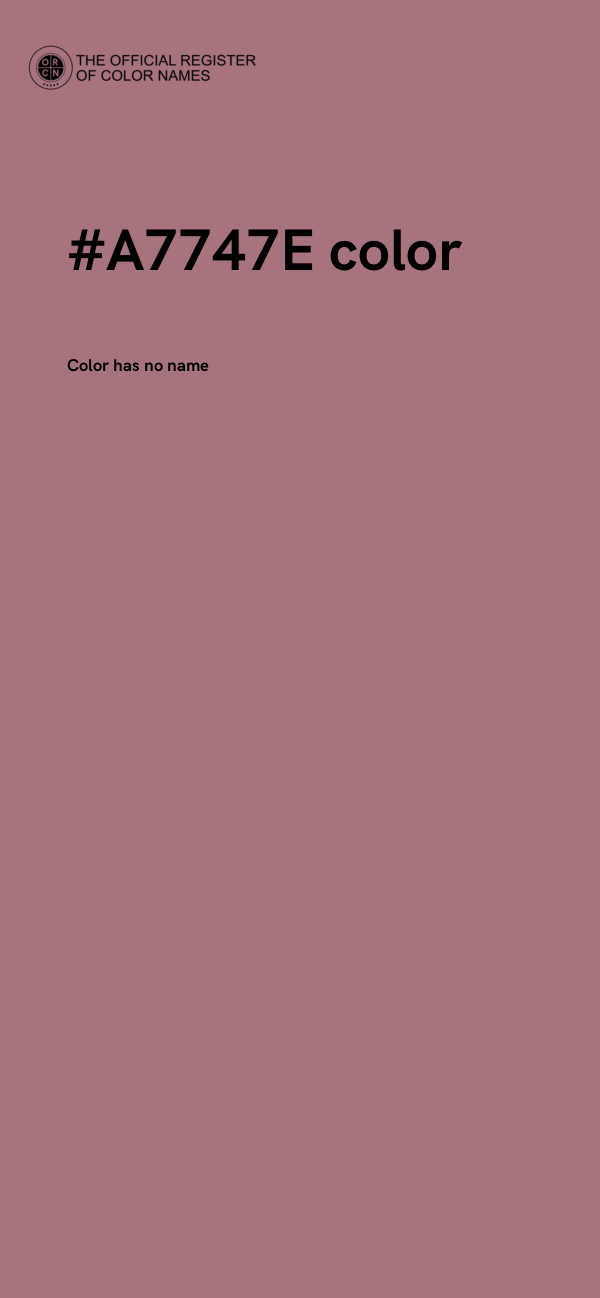 #A7747E color image