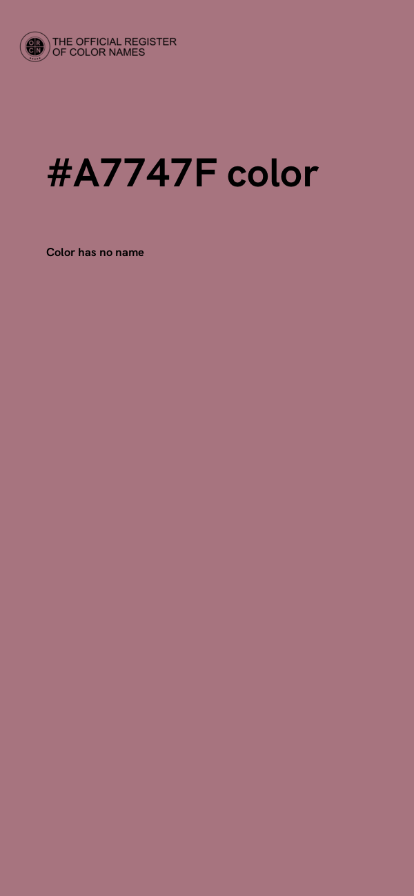 #A7747F color image