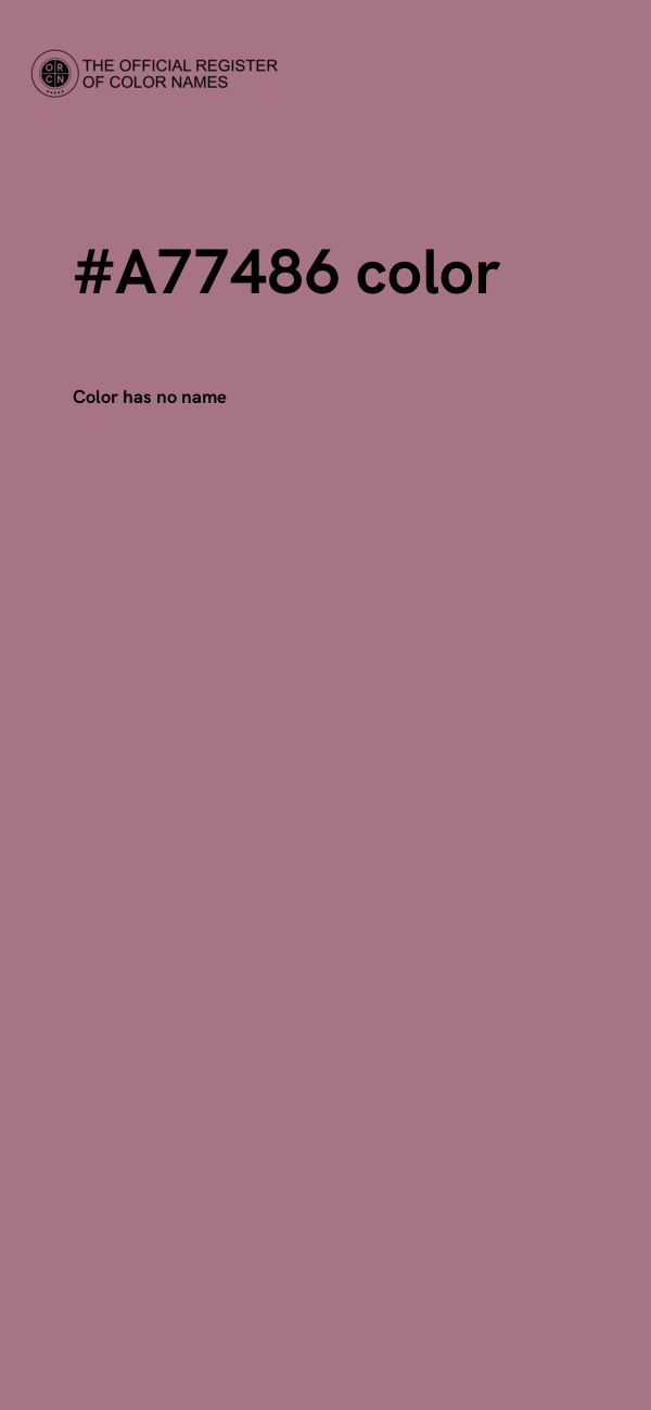 #A77486 color image