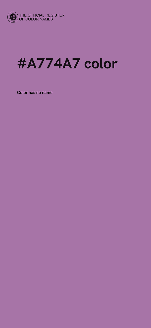 #A774A7 color image