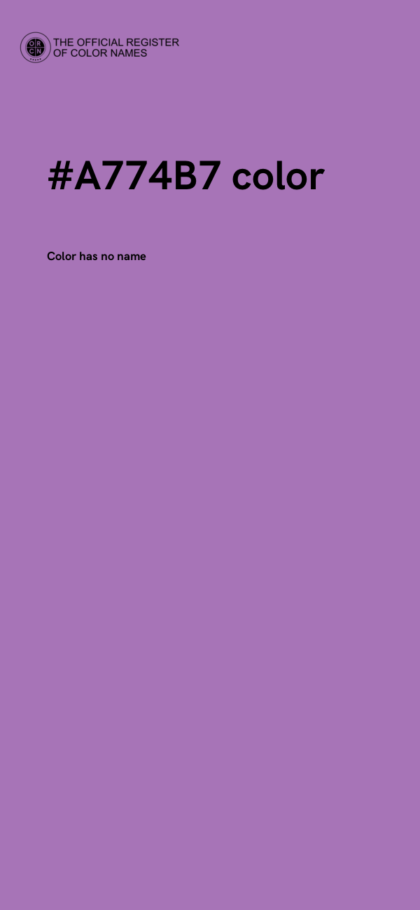 #A774B7 color image