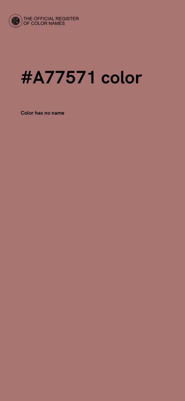 #A77571 color image