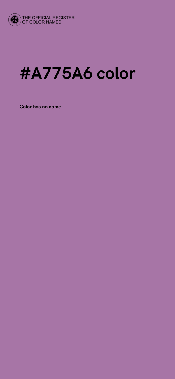 #A775A6 color image