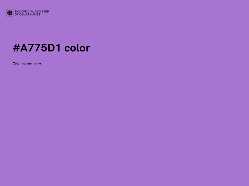 #A775D1 color image