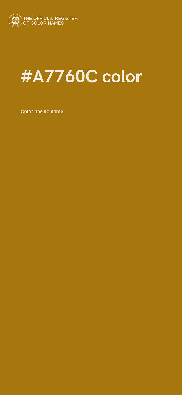 #A7760C color image