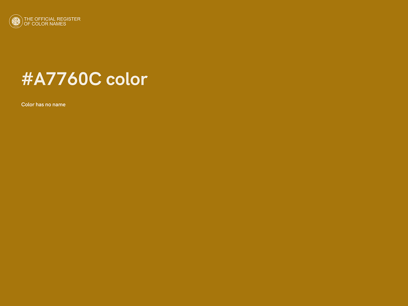 #A7760C color image