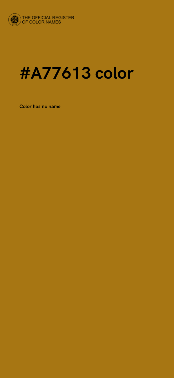 #A77613 color image