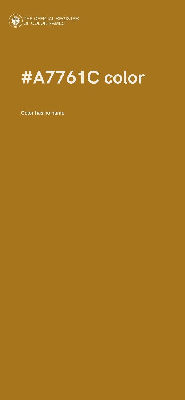 #A7761C color image