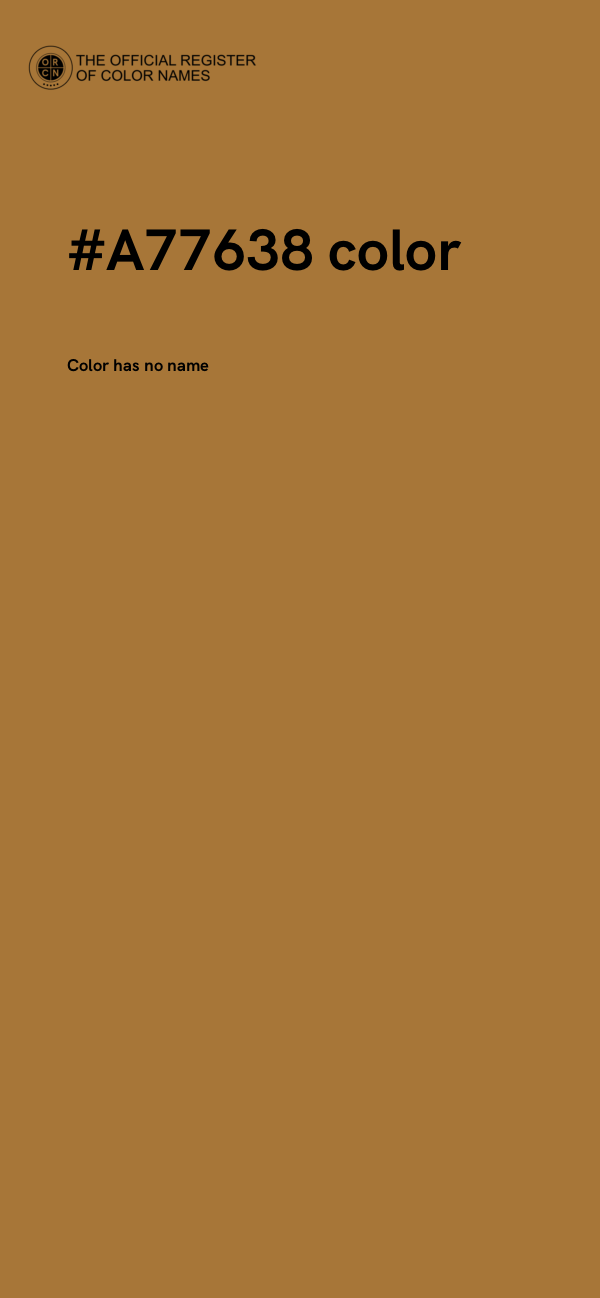 #A77638 color image