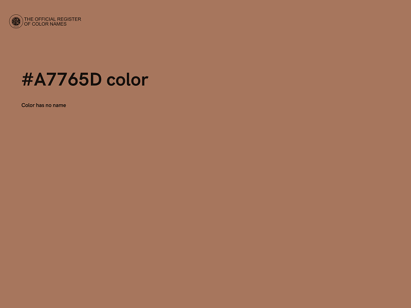 #A7765D color image