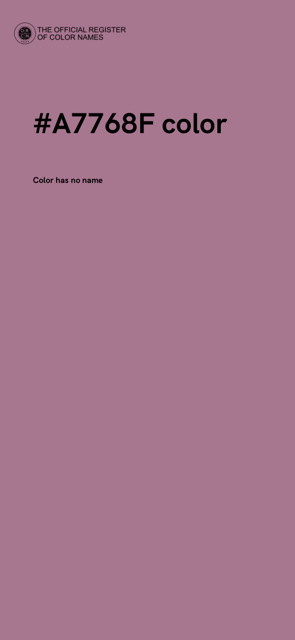 #A7768F color image
