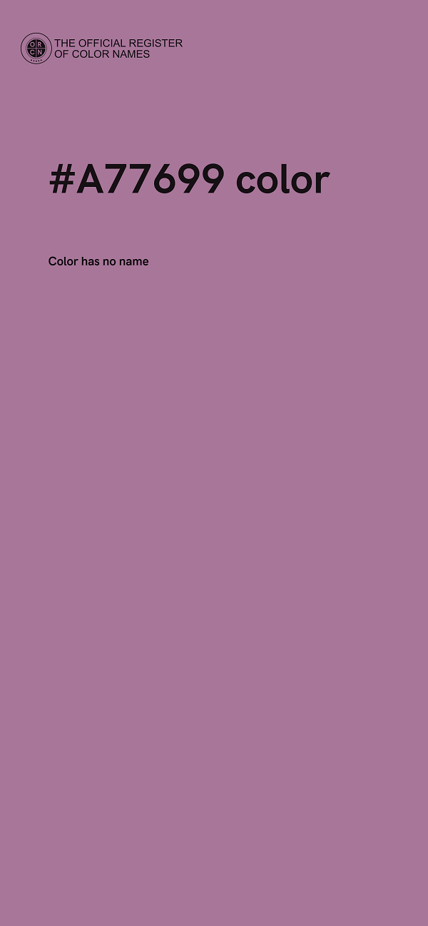 #A77699 color image