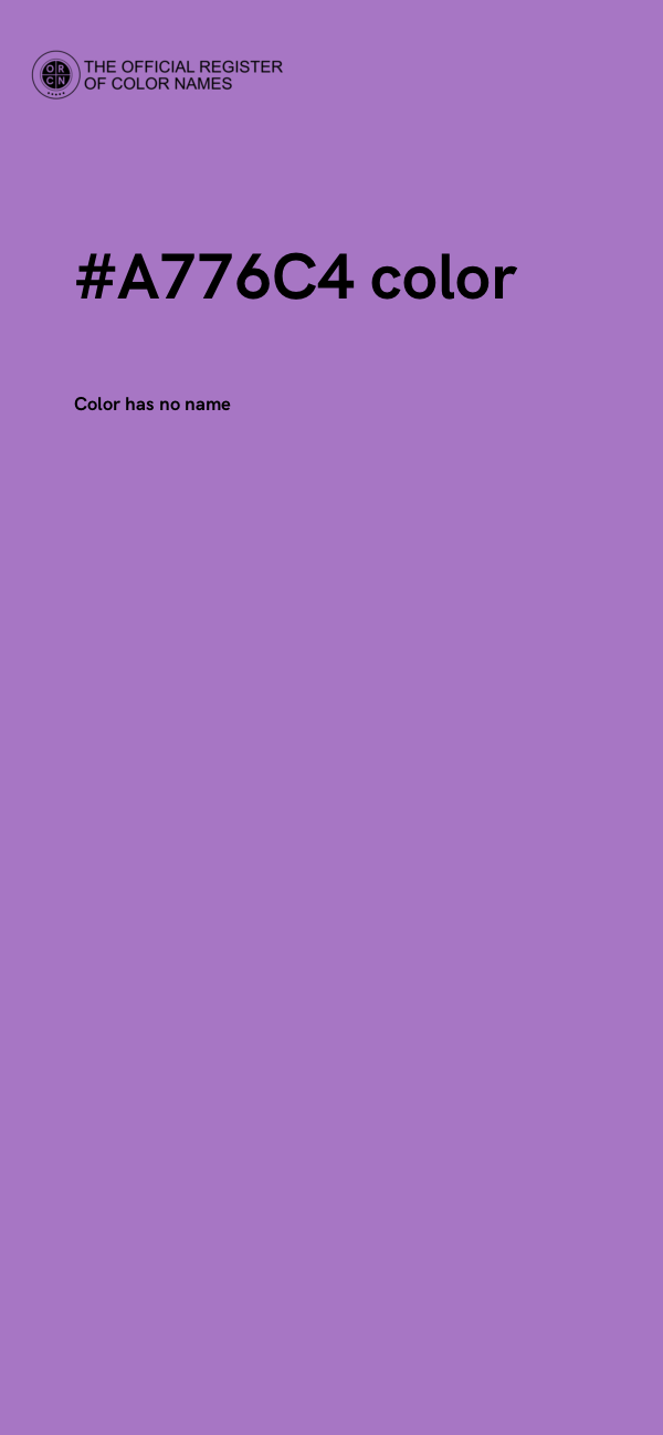 #A776C4 color image