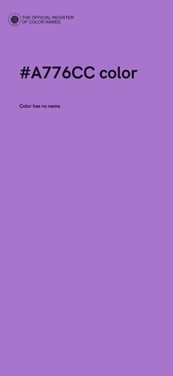 #A776CC color image