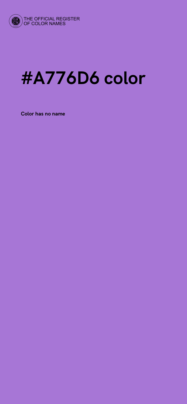 #A776D6 color image
