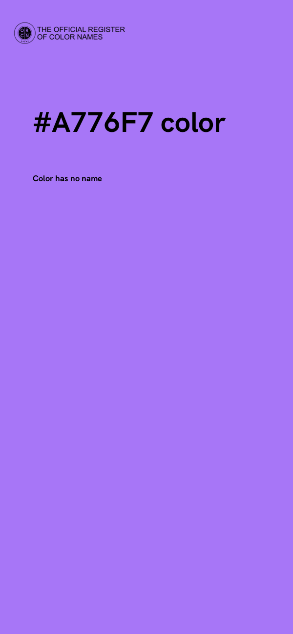 #A776F7 color image
