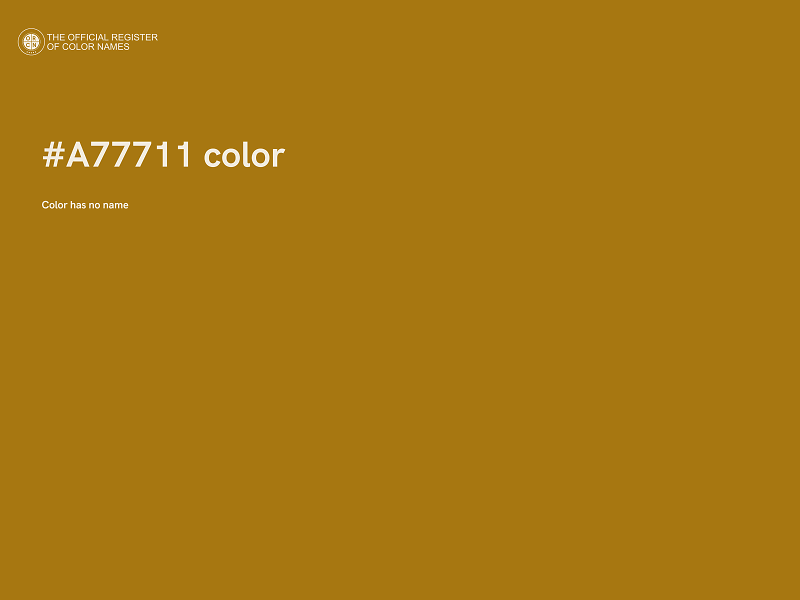 #A77711 color image