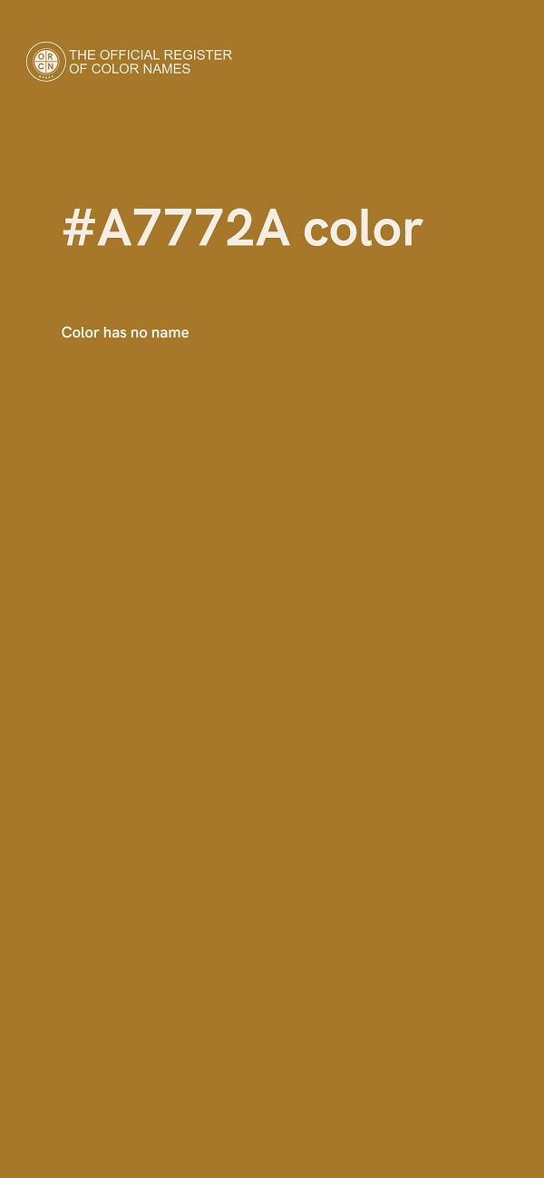 #A7772A color image