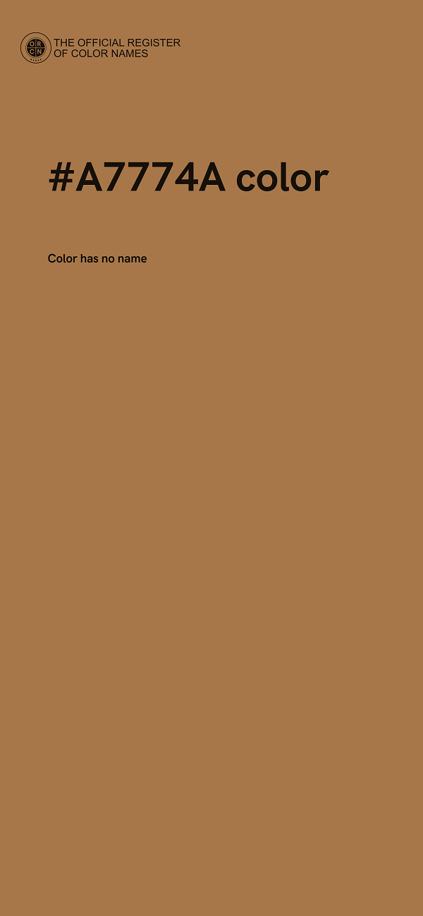 #A7774A color image
