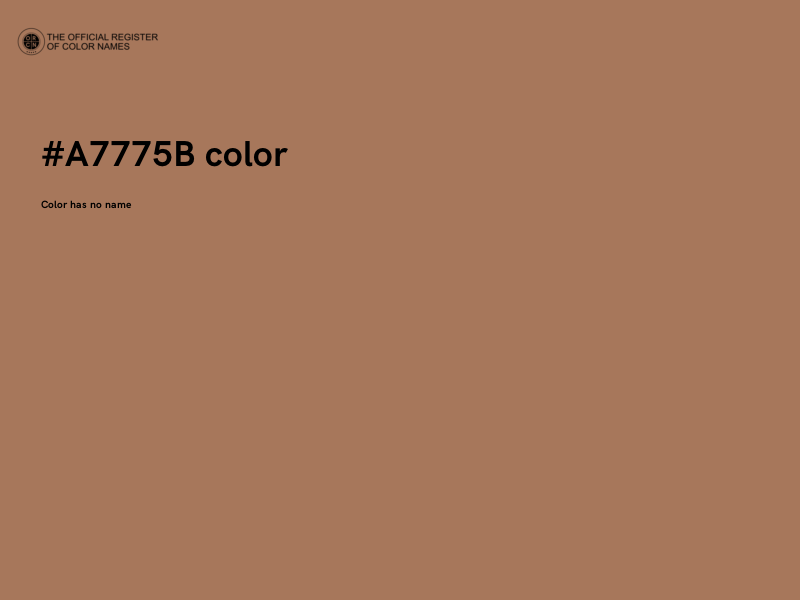 #A7775B color image